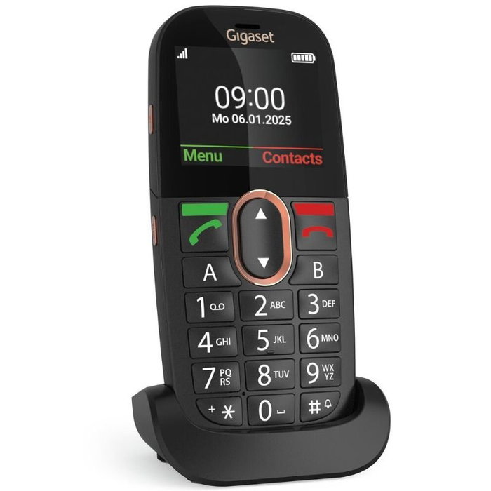 Gigaset GL695 Teléfono Móvil para Personas Mayores con Botón SOS, 4G LTE, Negro